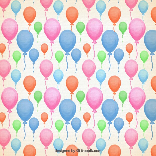 Aquarel kleur ballonnen patroon