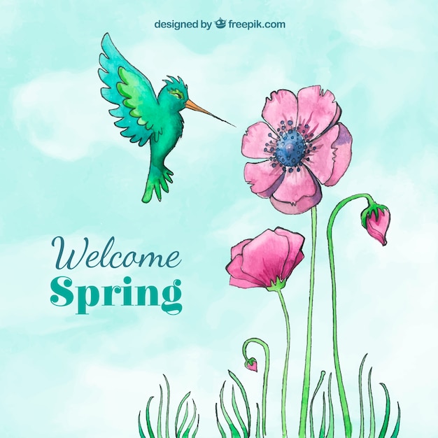 Gratis vector aquarel lente achtergrond