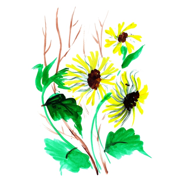 Gratis vector aquarel lente bloemen collectie