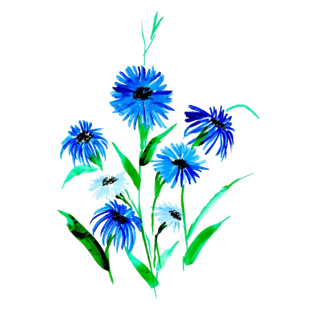 Gratis vector aquarel lente bloemen collectie