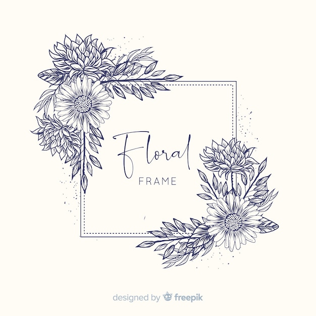 Gratis vector aquarel lente bloemen frame