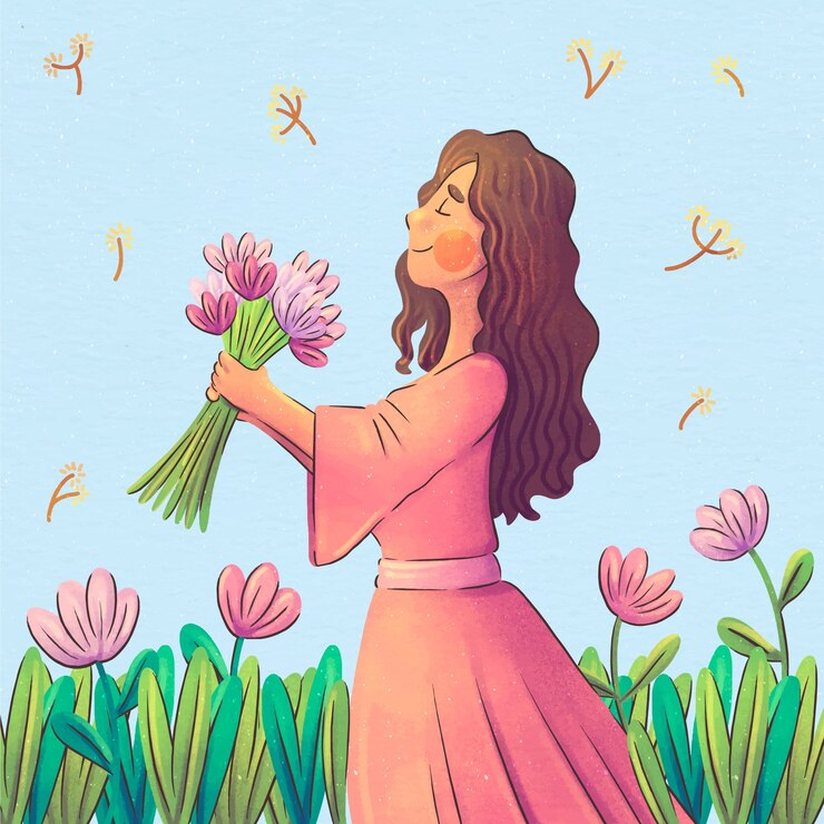 Gratis Vector aquarel lente illustratie