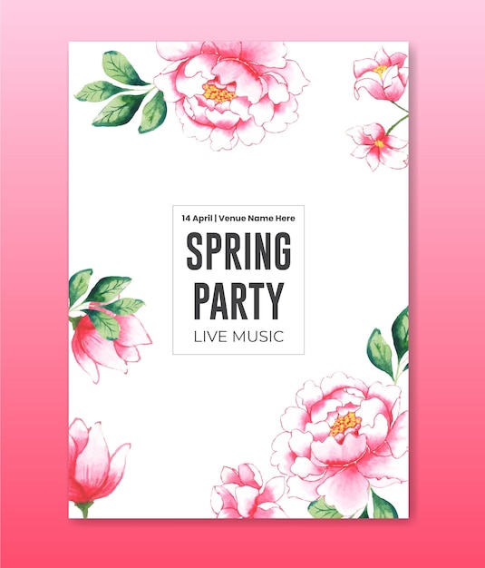 Gratis vector aquarel lente partij flyer