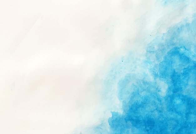 Aquarel met blauwe gedetailleerde achtergrond Gratis Vector