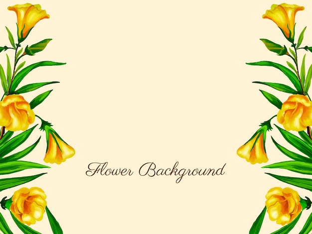 Gratis vector aquarel mooie bloem design stijlvolle achtergrond