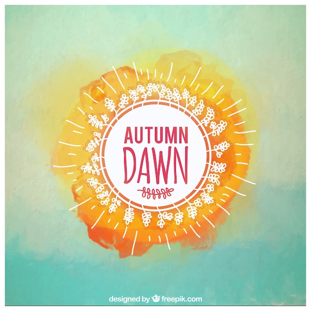 Aquarel najaar dawn