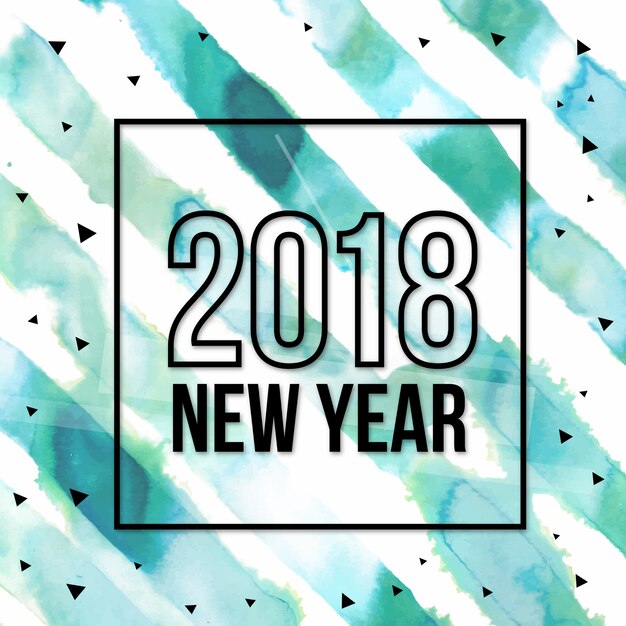 Aquarel Nieuwjaar 2018