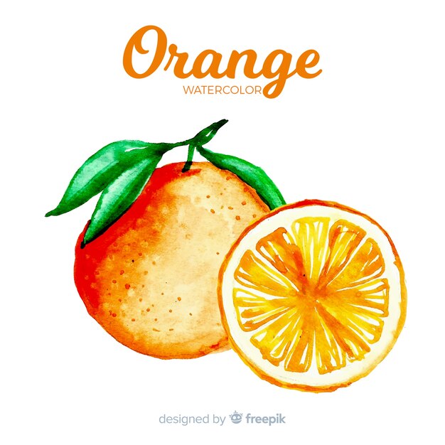 Aquarel oranje