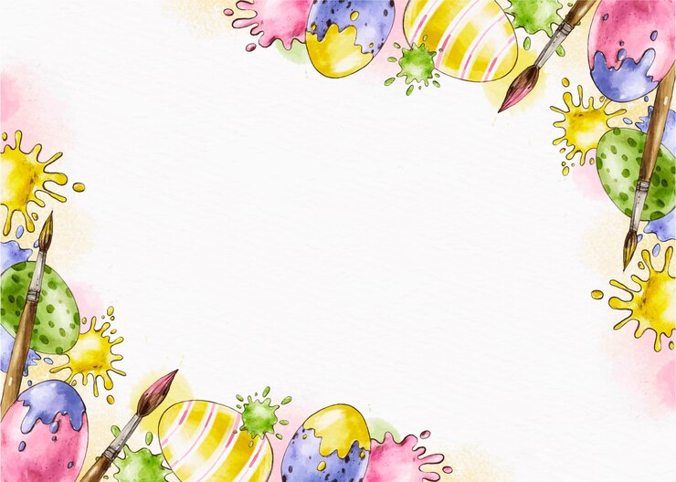 Gratis Vector aquarel pasen achtergrond