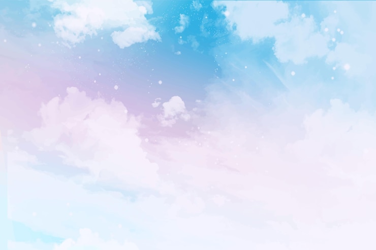 Gratis Vector aquarel pastel hemelachtergrond