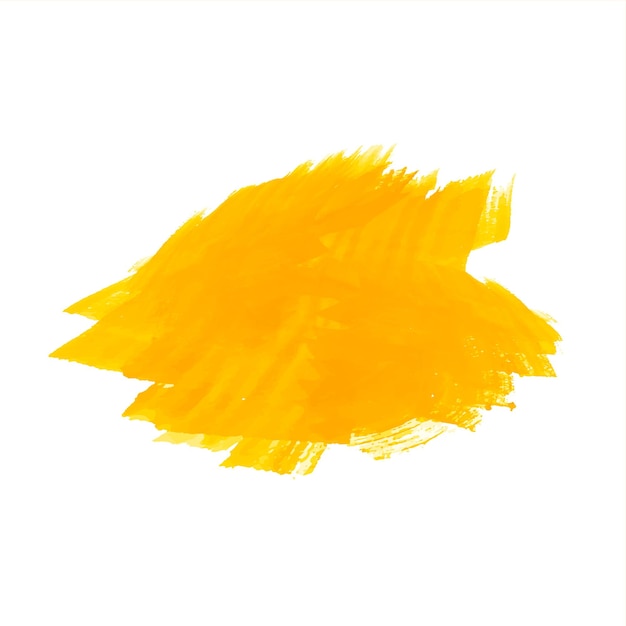 Aquarel penseelstreek helder geel ontwerp vector