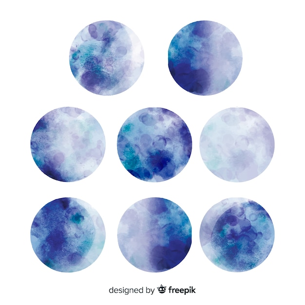 Aquarel prachtige volle maan collectie