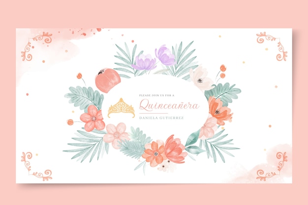 Aquarel quinceañera youtube channel art