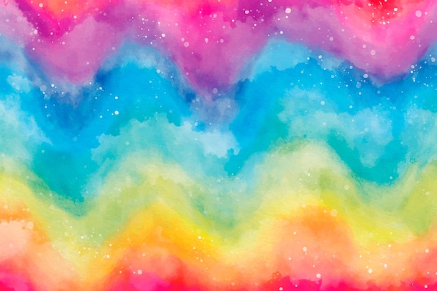 Gratis vector aquarel regenboog achtergrond.