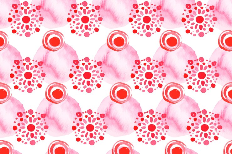 Gratis Vector aquarel rode polka dot achtergrond