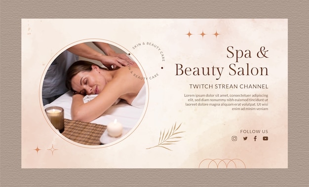 Aquarel spa twitch achtergrond