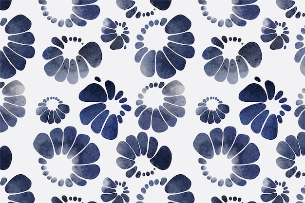 Aquarel stijl shibori patroon