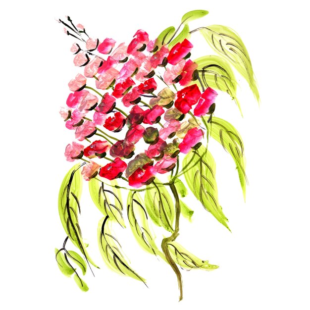 Gratis vector aquarel valentine floral achtergrond