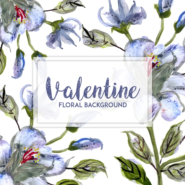 Aquarel Valentine Floral achtergrond