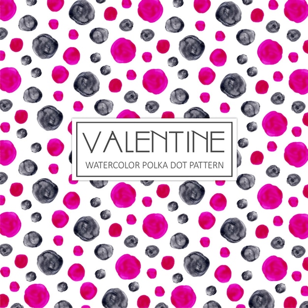 Aquarel valentine polka dot achtergrond