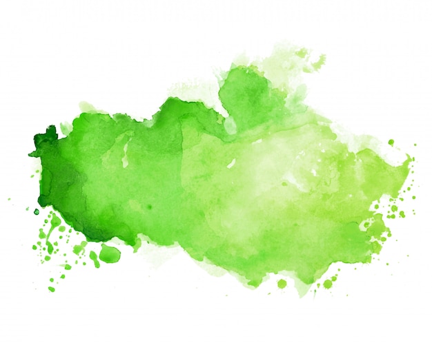 Gratis vector aquarel vlek textuur in groene kleur schaduw