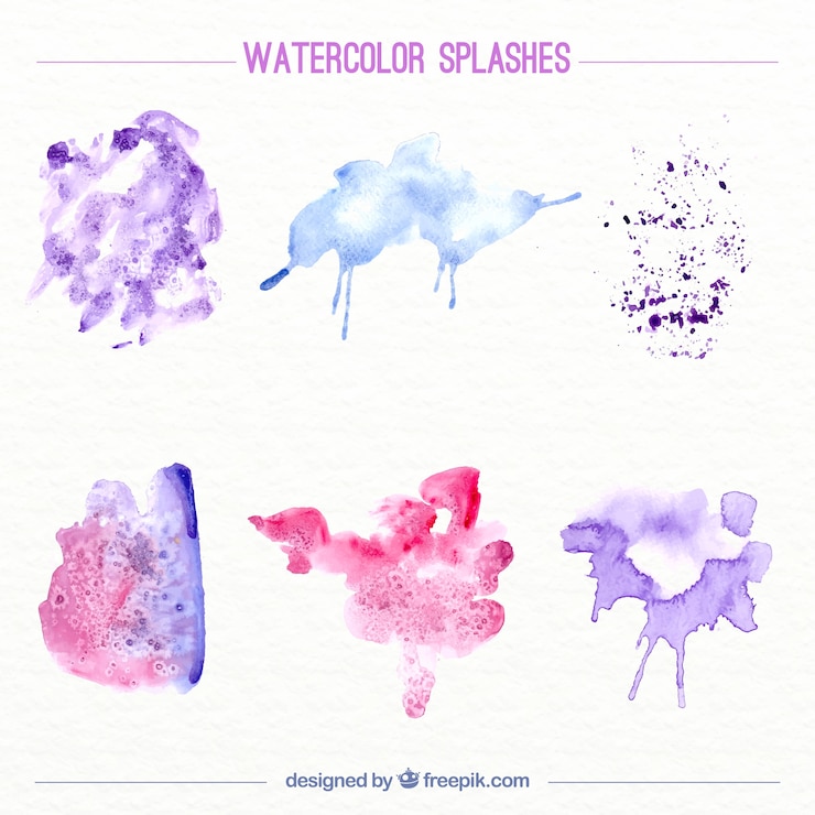 Gratis Vector aquarel vlekken
