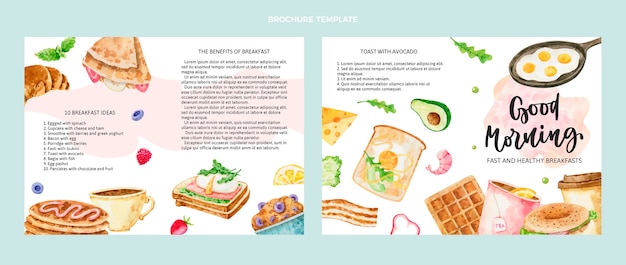 Aquarel voedselbrochure