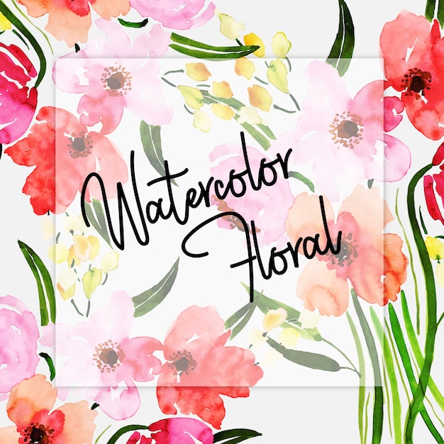 Aquarel voorjaar Floral multifunctionele achtergrond