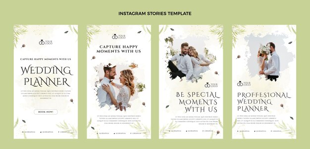 Aquarel weddingplanner instagram verhalencollectie