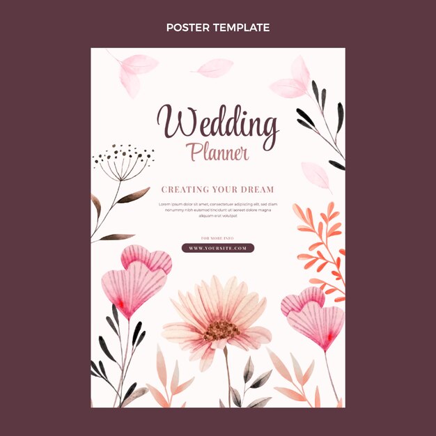 Aquarel weddingplanner poster