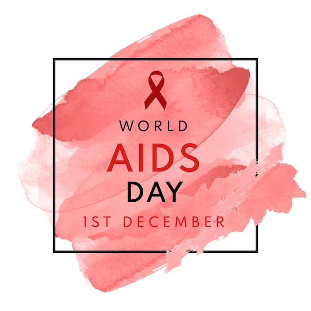 Aquarel wereld aids dag achtergrond