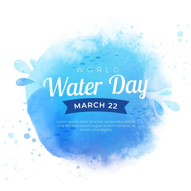 Gratis vector aquarel wereld water dag evenement