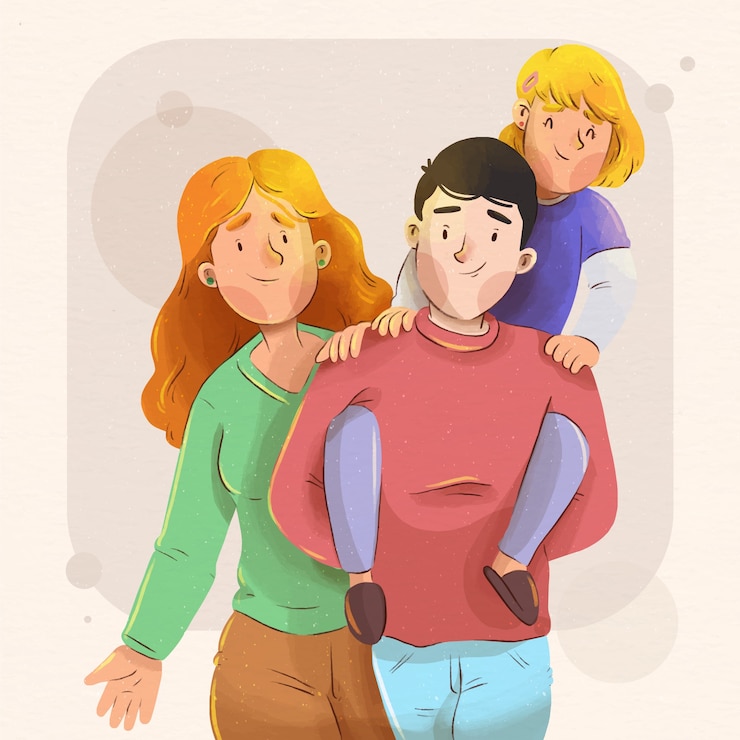 Gratis Vector aquarel wereldwijde dag van ouders illustratie