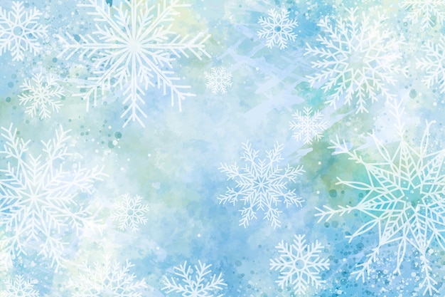 Gratis vector aquarel winter achtergrond