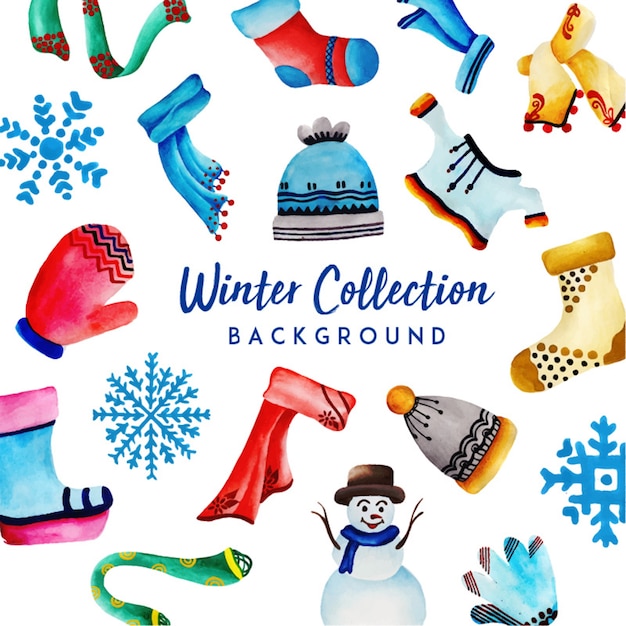 Aquarel winter collectie