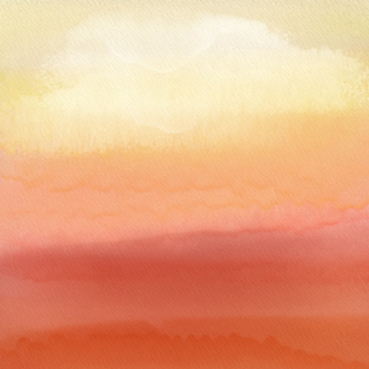 Gratis Vector aquarel zonsondergang achtergrond