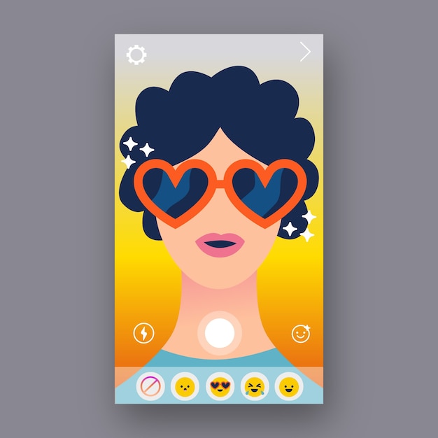 Gratis vector ar instagram filterontwerp