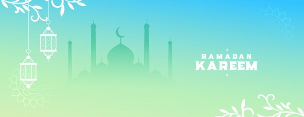 Arabisch bloemenstijl ramadan kareem mooi bannerontwerp