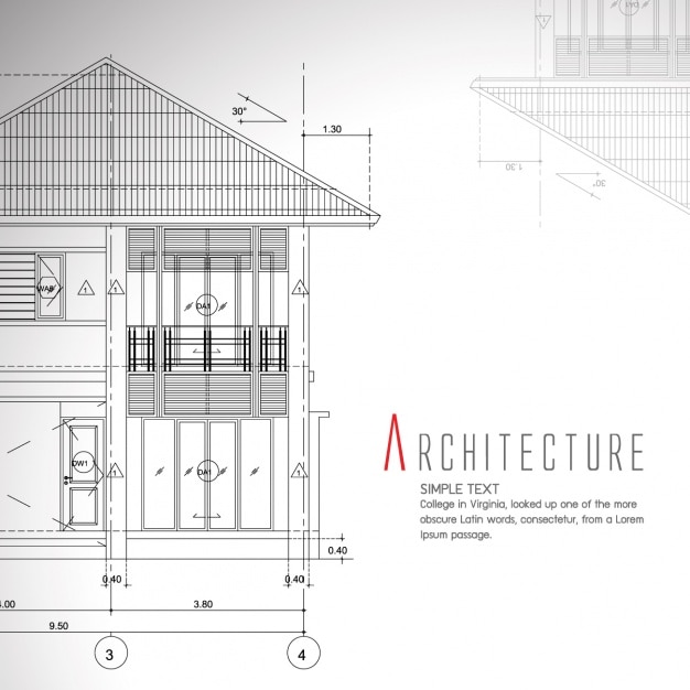 Gratis vector architectuur achtergrond ontwerp