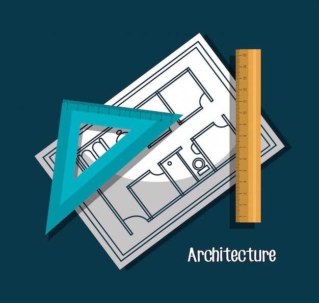 Gratis vector architectuur projectontwerp