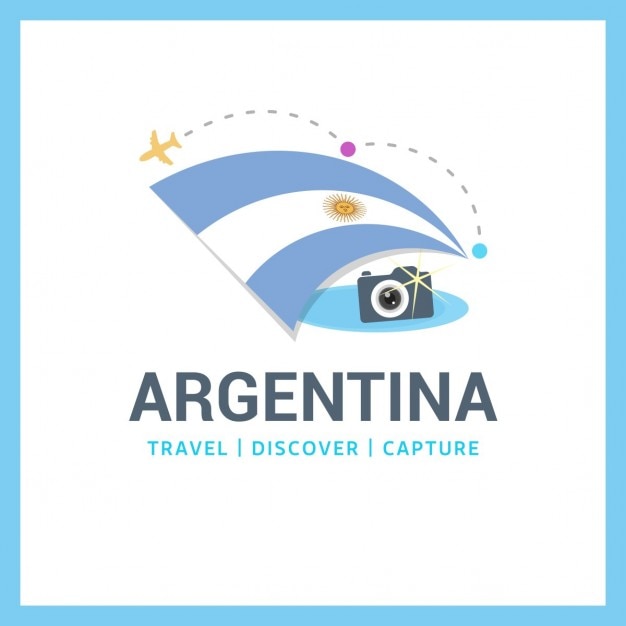 Gratis vector argentina travel logo