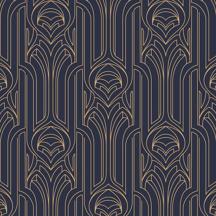 Gratis Vector art deco patroonontwerp
