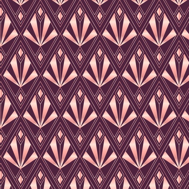 Art deco roze verlooppatroon