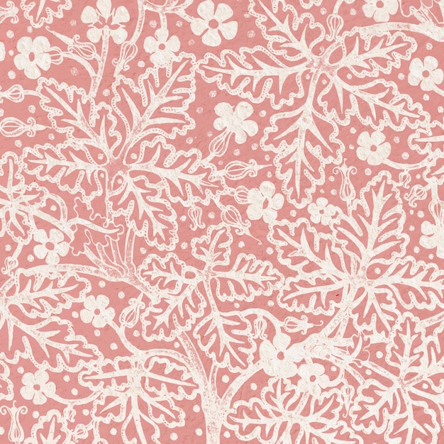 Art nouveau geranium bloem patroon achtergrond