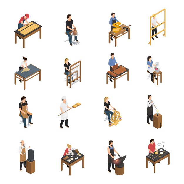 Artisan People Isometric Set