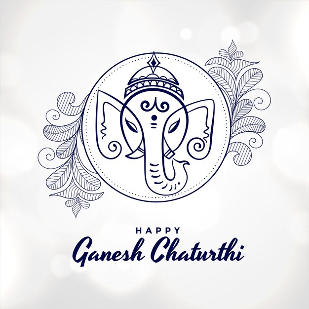 Artistieke gelukkige ganesh chaturthi festivalkaart