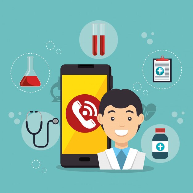 arts met smartphone medische diensten app