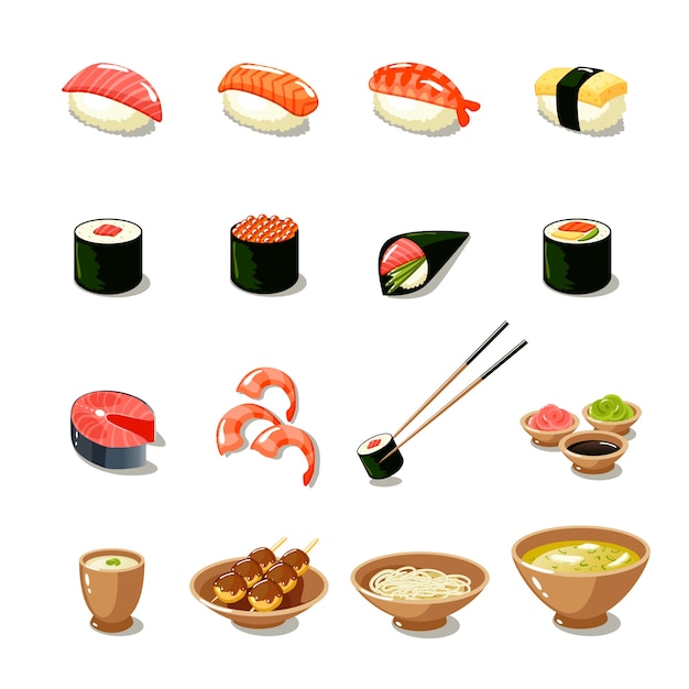 Asia Food Icon Set