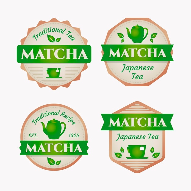 Assortiment matcha-theebadges