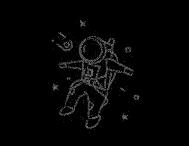 Astronaut in ruimtepak pictogram, Vector Design illustratie.